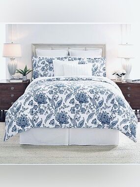 SOUTHERN LIVING Kennsington 3pc Set Duvet Cover 2 Shams Full\Queen MSRP $250 NWT